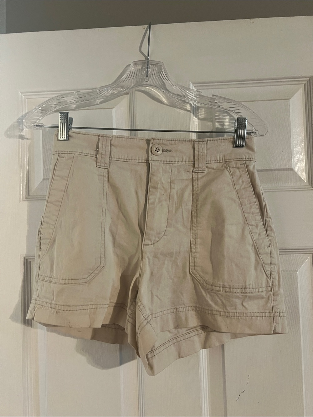 Old Navy Beige Utility Shorts with Front Pockets